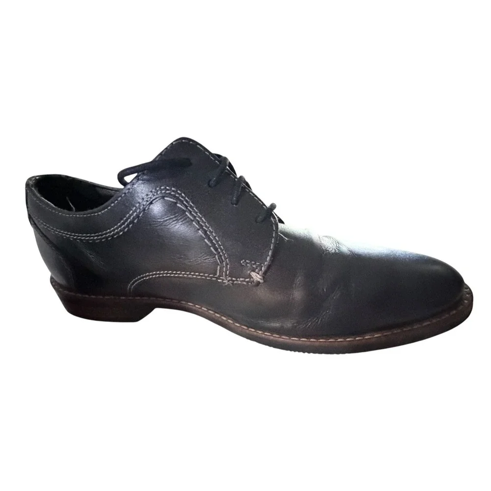 Nunn Bush Chase Black Leather Dress Shoes Men's Size 8.5 M Comfort Gel 81086